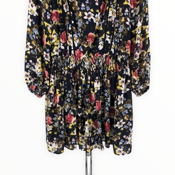 Banana Republic Valeri Long Sleeve Floral Smocked Waist Dress size Medium - Picture 6 of 14